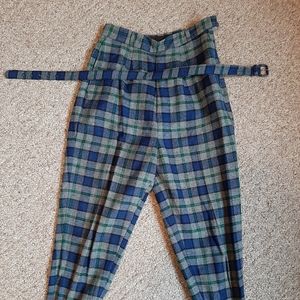 Vintage wool plaid pants